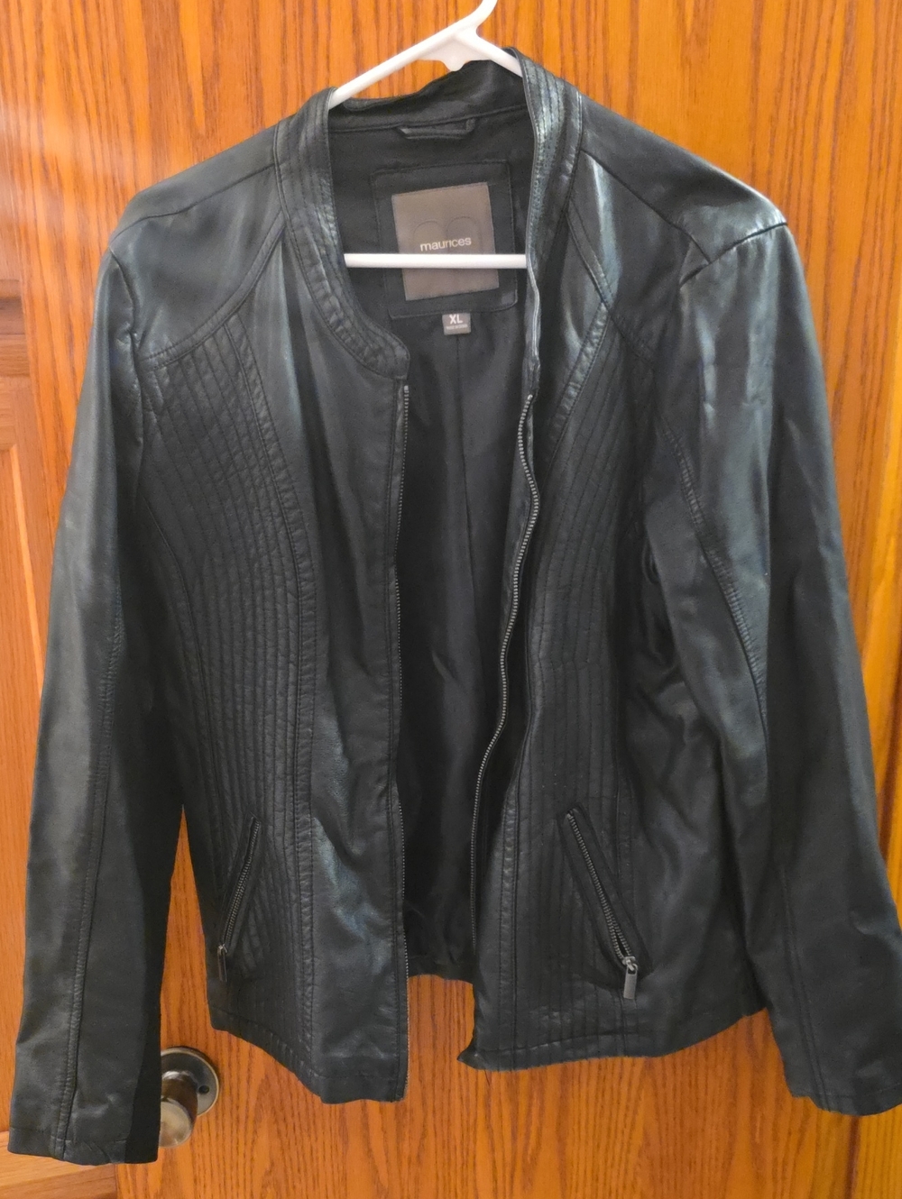 Maurices Black Faux Leather Moto Jacket